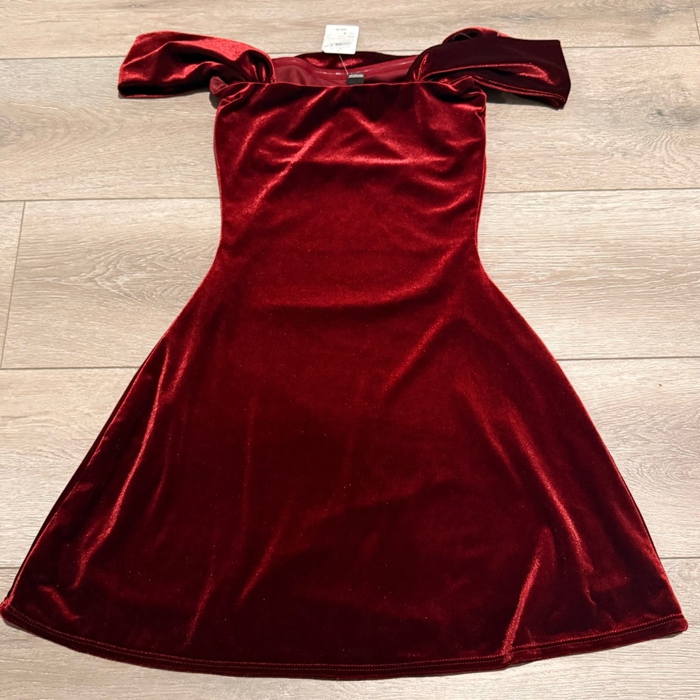 Windsor Red Velvet Mini Dress
